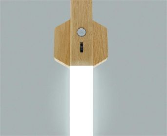 Smart Home Wooden Small Night Lamp Lamp LED Induction (Option: 1W-White Light)