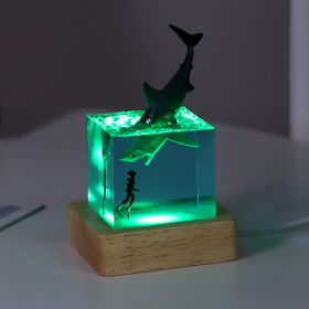 Cube Decoration Luminous Mini Small Night Lamp (Option: C-USB)