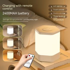 Charging Touch Hexagonal Led Small Night Lamp (Option: USB-2400mA Remote Control)