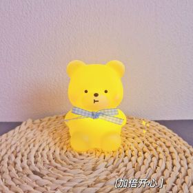 Cartoon Luminous Toy Children Cute Led Small Night Lamp (Option: Colorful Bear Yellow)