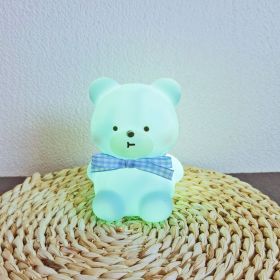 Cartoon Luminous Toy Children Cute Led Small Night Lamp (Option: Colorful Bear Blue)