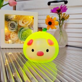 Cartoon Luminous Toy Children Cute Led Small Night Lamp (Option: Apple Cyan)