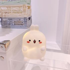 Cartoon Luminous Toy Children Cute Led Small Night Lamp (Option: White Rabbit)