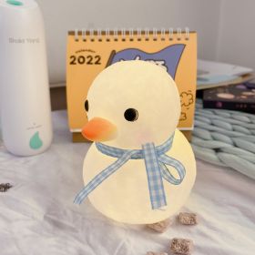 Cartoon Luminous Toy Children Cute Led Small Night Lamp (Option: Big Duck Blue)