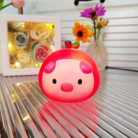 Cartoon Luminous Toy Children Cute Led Small Night Lamp (Option: Apple Red)