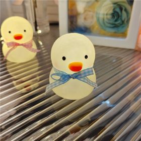 Cartoon Luminous Toy Children Cute Led Small Night Lamp (Option: Duckling Blue)