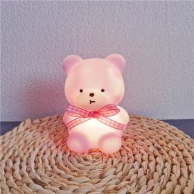 Cartoon Luminous Toy Children Cute Led Small Night Lamp (Option: Colorful Bear Purple)