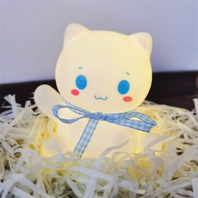 Cartoon Luminous Toy Children Cute Led Small Night Lamp (Option: Cat White)