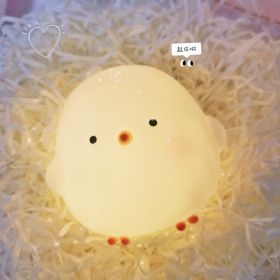 Cartoon Luminous Toy Children Cute Led Small Night Lamp (Option: Chicken White Medium)