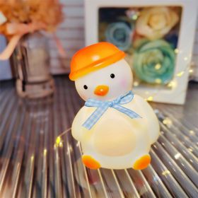 Cartoon Luminous Toy Children Cute Led Small Night Lamp (Option: Head Tilt Duck Blue)