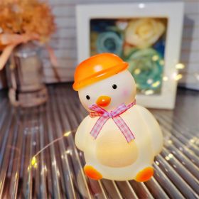 Cartoon Luminous Toy Children Cute Led Small Night Lamp (Option: Head Tilt Duck Pink)