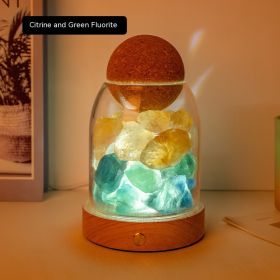 Aromatherapy Oil Fragrant Stone Indoor Small Night Lamp Decoration (Option: 2to3cm-Citrine Green Fluorite)