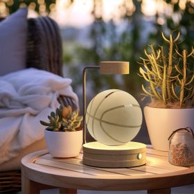 Crystal Ball Cosmic Dinosaur Indoor Night Light USB Power Warm Bedside Light Birthday Gift Night Lamp (Option: Basketball-Light wood)