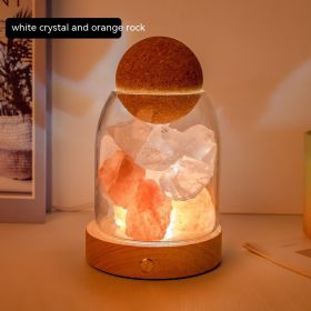 Aromatherapy Oil Fragrant Stone Indoor Small Night Lamp Decoration (Option: 2to3cm-Orange Stone White Crystal)