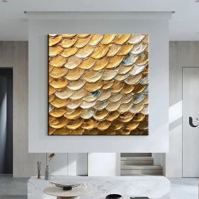 Hand Painted Oil Paintings  Abstract texture painting Home Decor Living Room Hallway Luxurious Decorative Painting (size: 100x100cm)