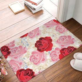 Anime Flannel Non-Slip Floor Mat 16x24in (style: Rose Mat)