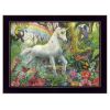 "Rainbow Unicorn" By Ed Wargo, Ready to Hang Framed Print, Black Frame