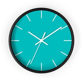 Decor Accessories, Contemporary Teal Green Quartz Wall Clock (Color: Black)