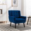 Modern Soft Velvet Material Ergonomics Accent Chair Living Room Chair Bedroom Chair Home Chair With Black Legs For Indoor Home