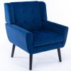 Modern Soft Velvet Material Ergonomics Accent Chair Living Room Chair Bedroom Chair Home Chair With Black Legs For Indoor Home