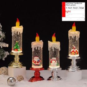 Christmas Decoration Candle Light Desktop (Option: Candlestick Storm Light-Christmas Series)