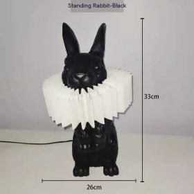 Creative Designer Simple Bedroom Table Lamp (Option: American Standard-Black Rabbit)