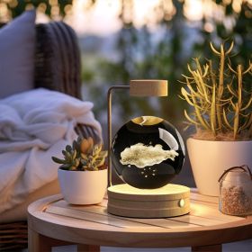 Crystal Ball Cosmic Dinosaur Indoor Night Light USB Power Warm Bedside Light Birthday Gift Night Lamp (Option: Clouds layer-Light wood)