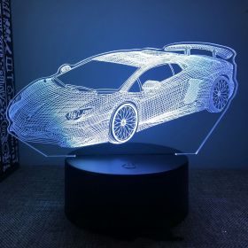 USB Touch Remote Control Creative Bedside Lamp (Option: USB Black Touch Colorful-Sports Car)