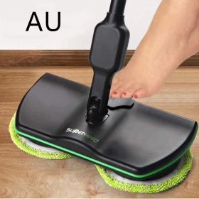 New TV Wireless Intelligent Electric Mop Portable Detachable 360 Degree Rotary Cleaning Cloth Mop (Option: Black-AU)