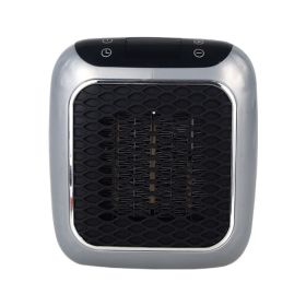 Mini Fan Heater Wall-mounted Dormitory Warm Artifact (Option: Gray-European Standard-1PCS)