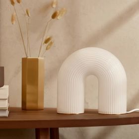 U-shaped Bedroom Bed Nordic Mid-ancient Cream Arch Table Lamp (Option: 220x220cm-AU)