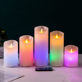 LED Electronic Candle Lamp Layout Props (Option: Discoloration-7.5x15cm)