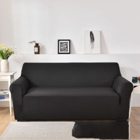 Sofa Cover All-inclusive Non-slip Sofa Slipcover Fabric Craft General (Option: Black-Three)